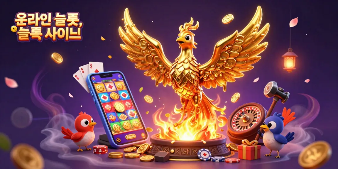 Engage with dynamic online slots at 슬롯 사이트 showcasing golden phoenix and vibrant casino elements.