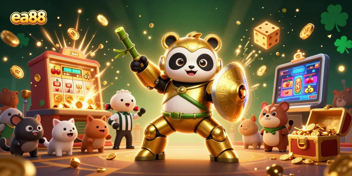 ea88 engaging players with dynamic casino action in a vibrant 3D illustration.