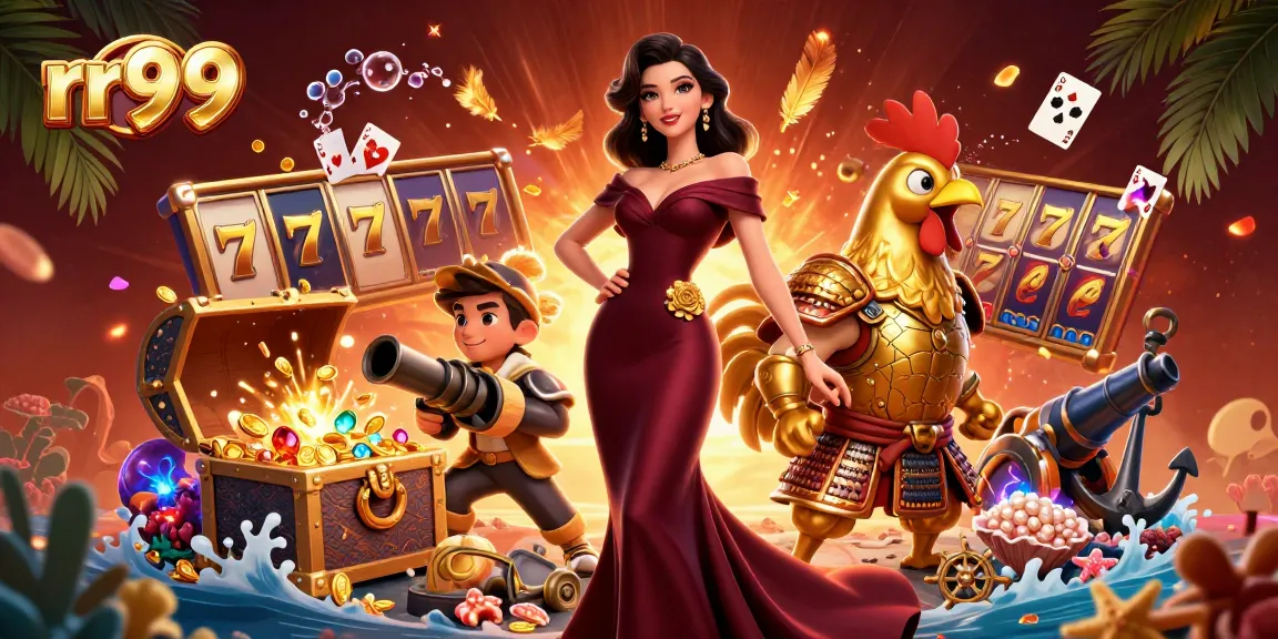 Experience thrilling moments at rr99 with glamorous characters amidst vivid slot game elements.