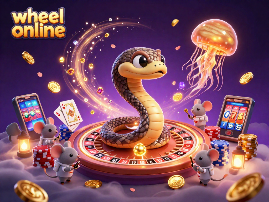 Engage in thrilling wheel online action with a cosmic roulette featuring unique characters and vibrant casino elements.