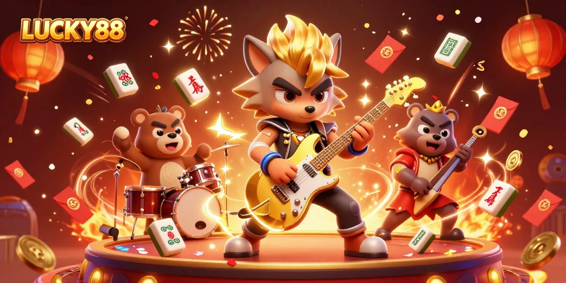 Engaging illustration of LUCKY88 showcasing dynamic casino elements and characters in a vibrant scene.