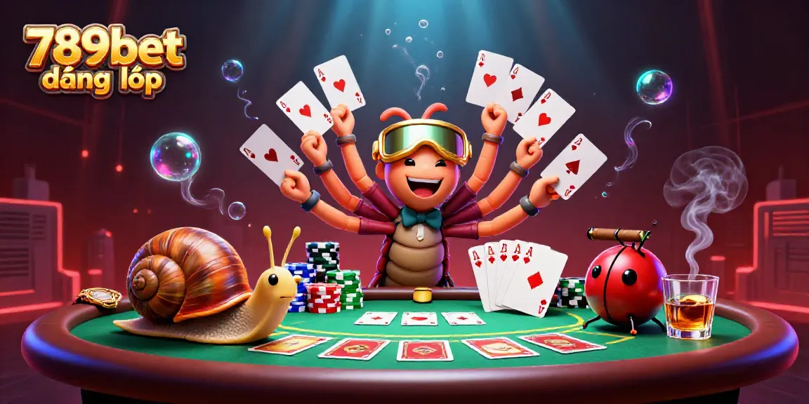 Engage in thrilling action at 789bet đăng nhập with a vibrant casino scene featuring a cartoon dealer and high-rollers.