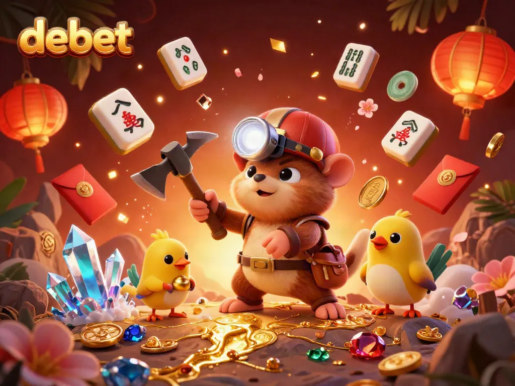 Experience thrilling fun with the debet gaming platform in this vibrant 3D illustration.