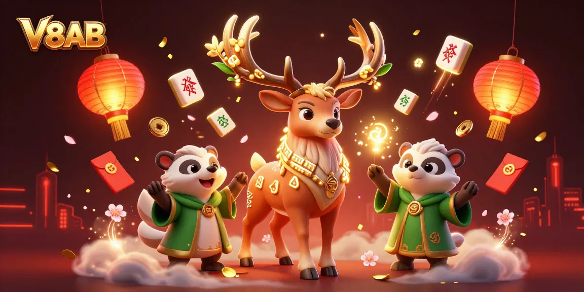 V8AB brings an exciting scene with characters engaged in lively casino activities, showcasing vibrant elements.