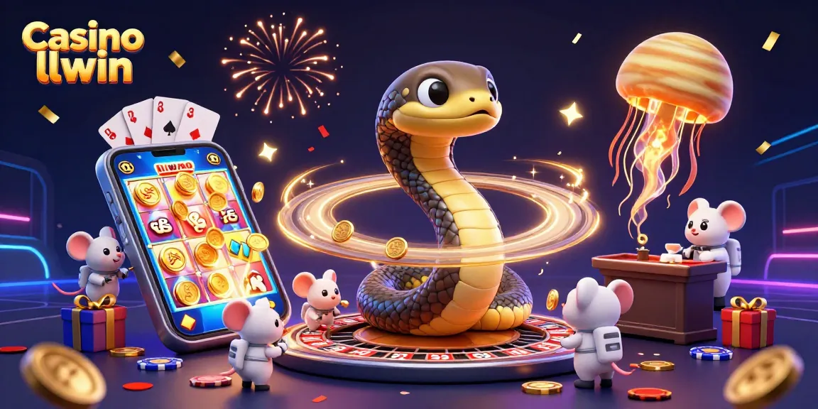 Experience vibrant gaming excitement at Casino llwin with 3D cartoon characters and exciting casino elements.