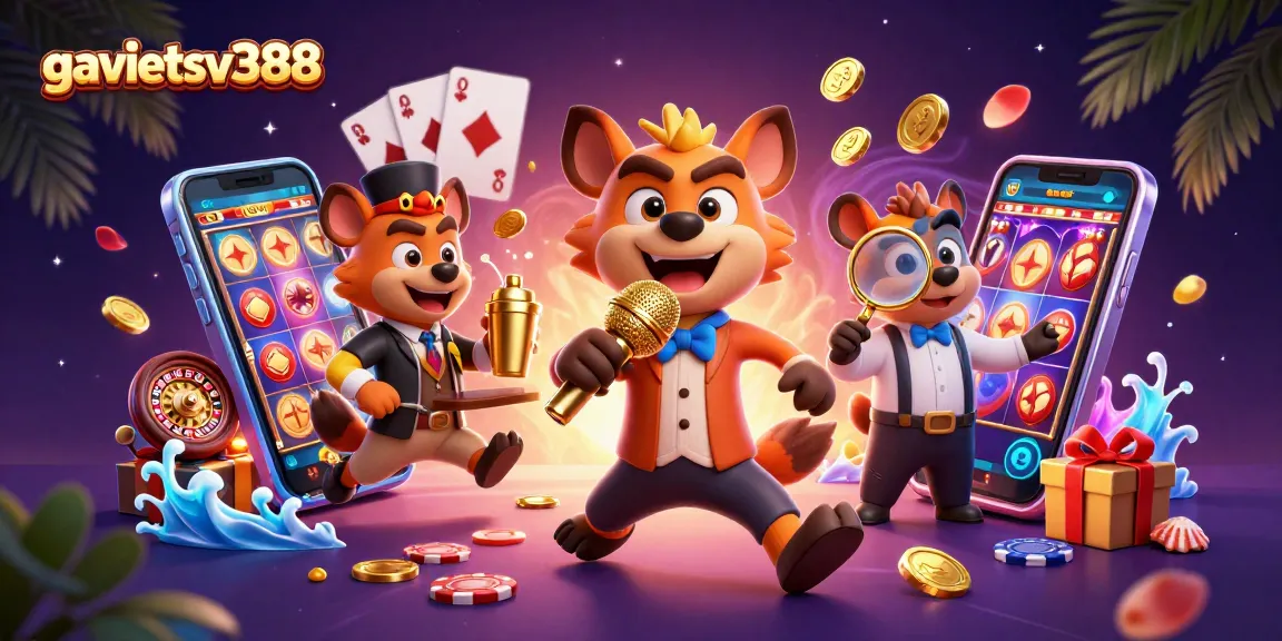 Join the excitement at gavietsv388 with vibrant gaming elements and a lively hyena casino club scene.