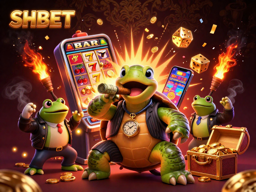 Join the excitement of SH BET with vibrant characters and dynamic casino elements in a thrilling illustration.
