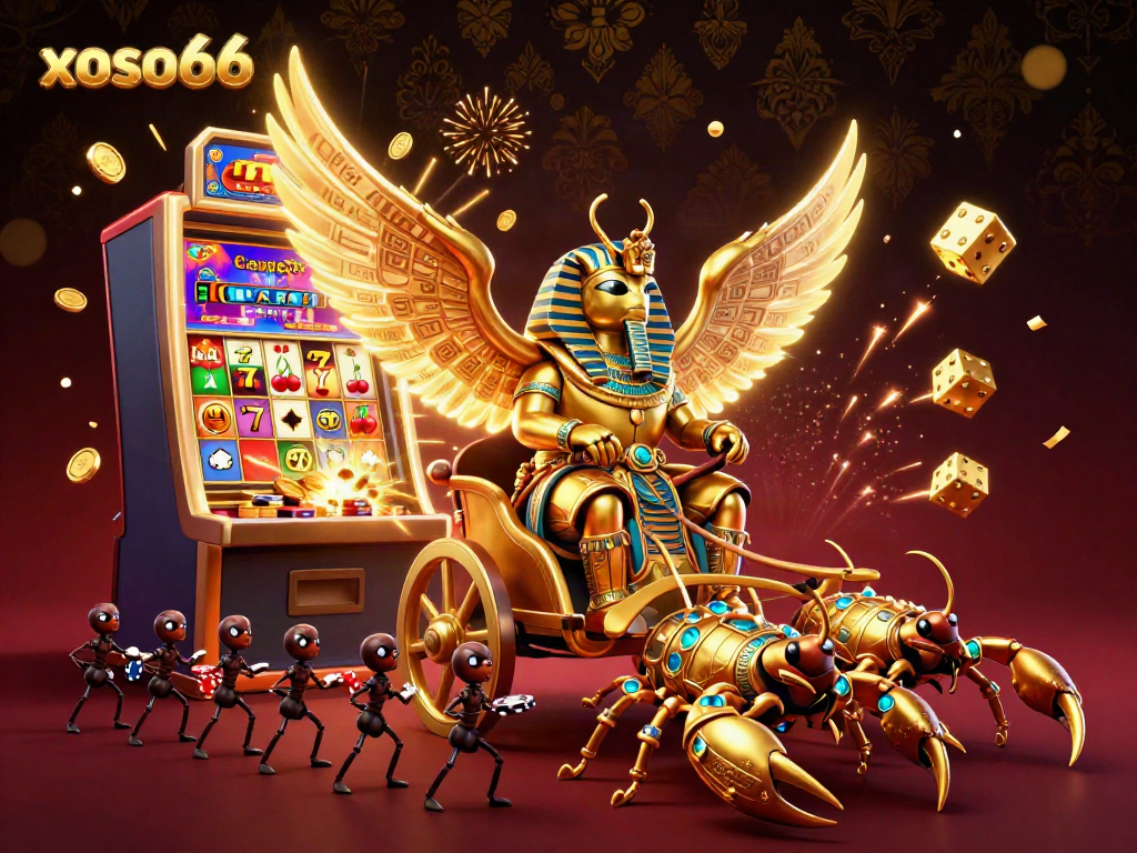 Experience the excitement of xoso66 with dynamic casino elements and vibrant 3D characters.