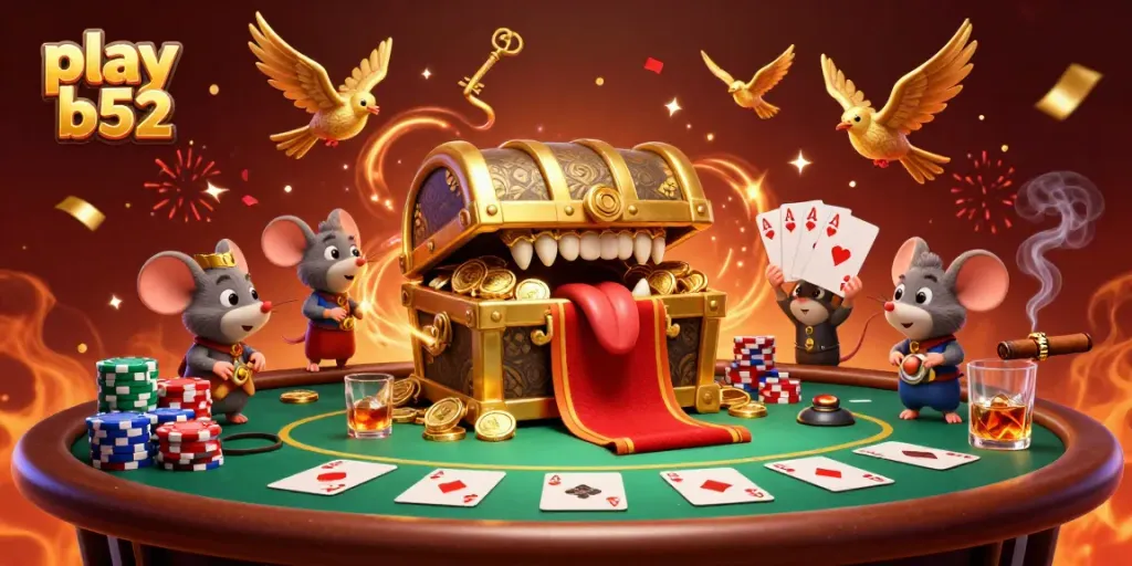 Experience the thrill of online gaming as you play b52 with exciting casino elements and colorful characters.