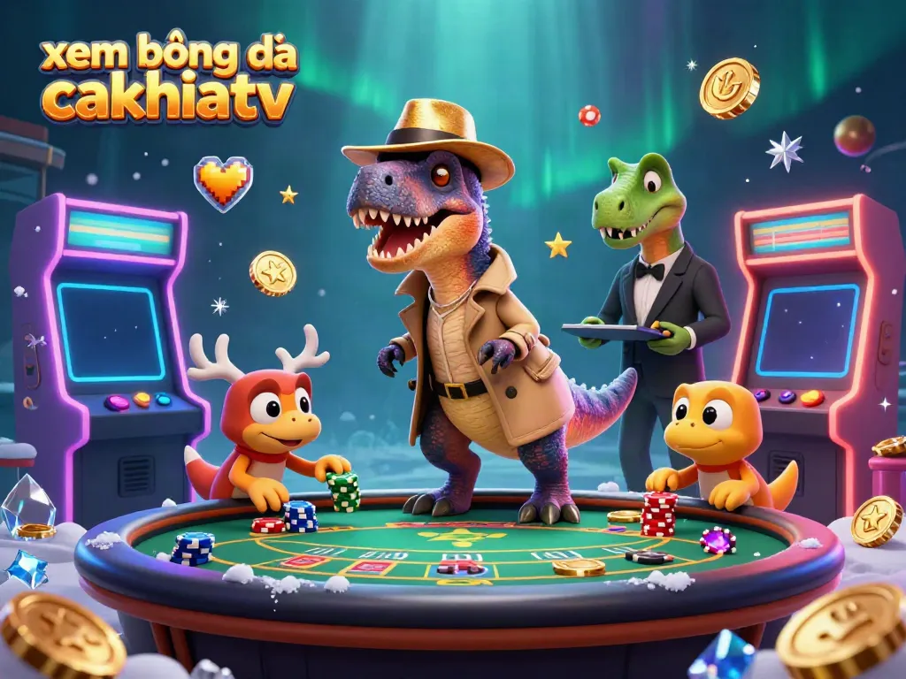 Experience xem bóng đá cakhiatv with engaging characters at a vibrant virtual casino table.