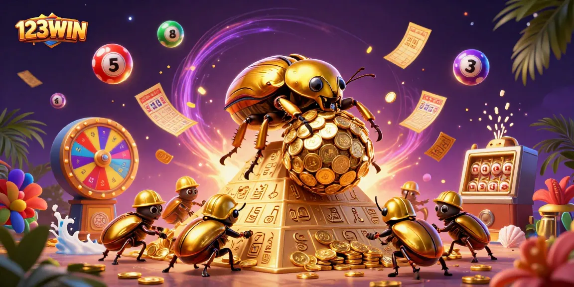 Experience the exciting world of 123WIN with vibrant scenes of casino fun and thrilling games.