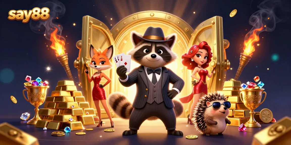 Join the excitement at say88 with charming characters in a thrilling casino scene and dazzling treasures.