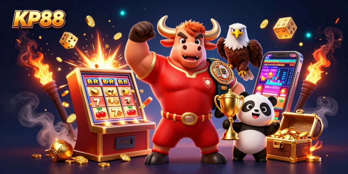 Engage with thrilling KP88 casino adventures full of games, trophies, and vibrant characters.
