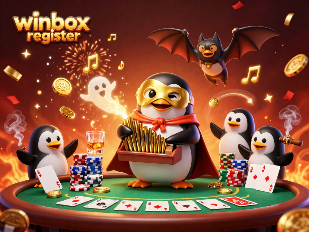Experience the excitement of winbox register with a dynamic casino scene filled with winning elements.