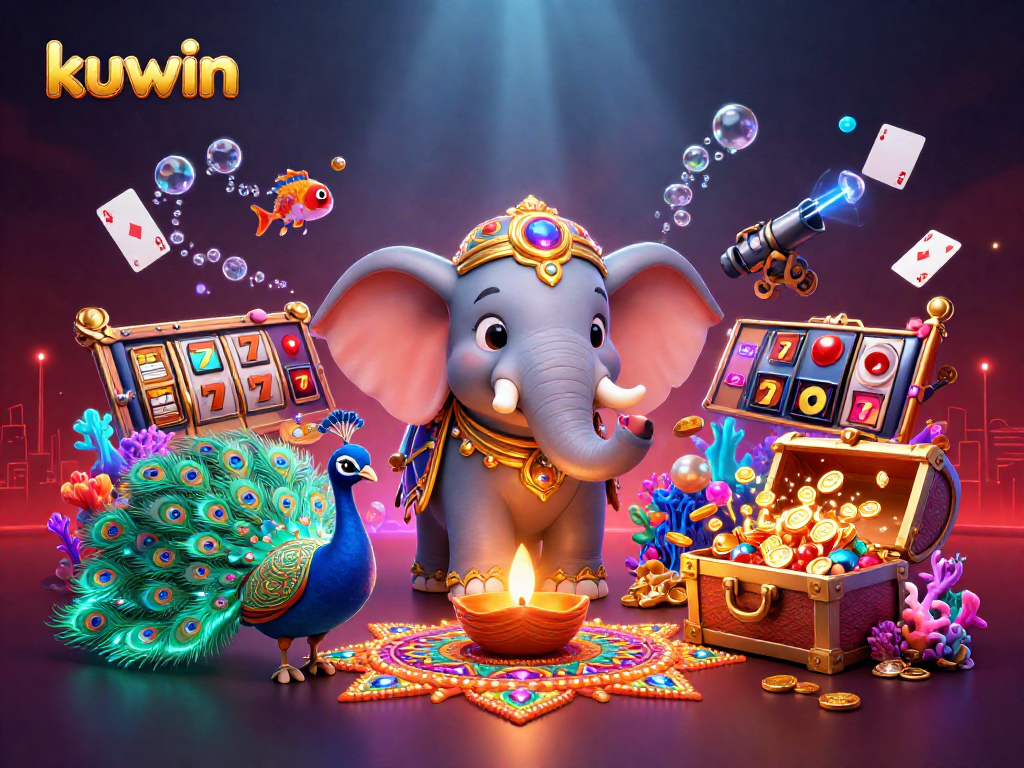 Kuwin slots showcase stunning jackpots with rich visuals of elephants and peacocks