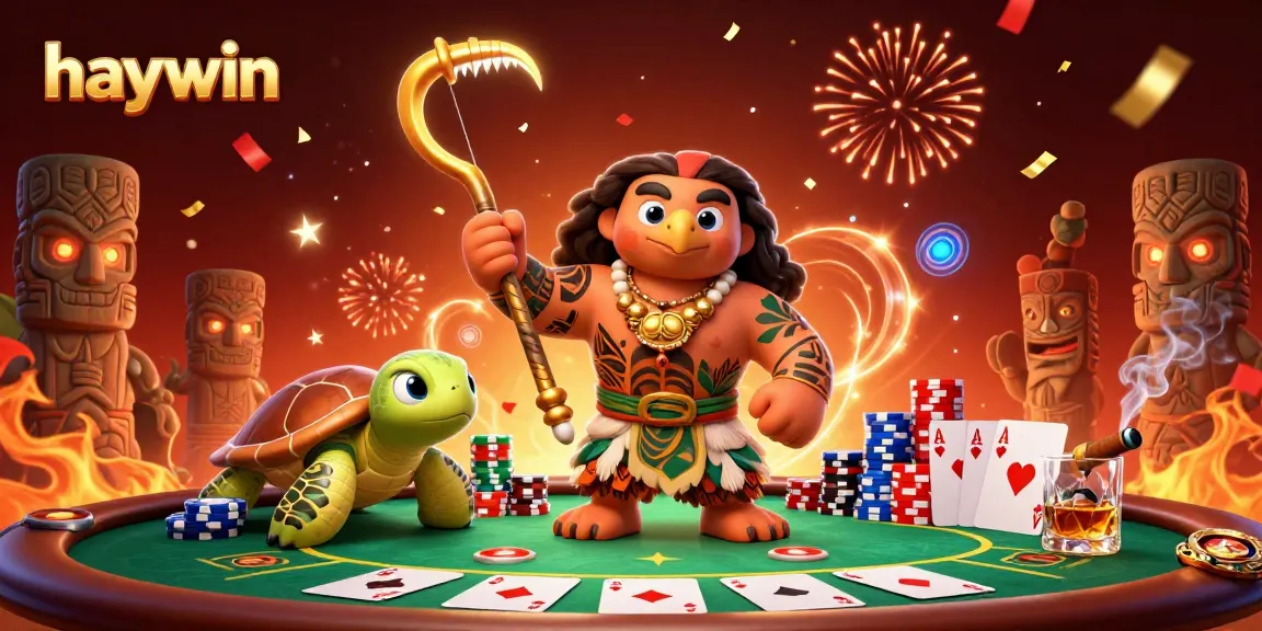 Experience excitement with Haywin as the demigod hawk leads a thrilling poker showdown!