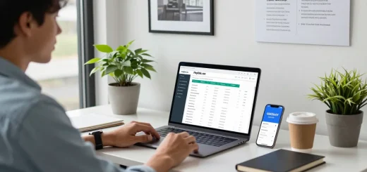 Gegeslot dengan pengguna aktif di ruang kerja modern, memantau statistik digital marketing.